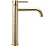 REA Hoog model wastafelkraan - glans goud - luxe uitstraling - messing - eengreeps - 280 mm hoogte