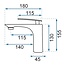 REA Astro - Wastafelkraan/ Mengkraan - Opbouw - Laag Model - Mat Zwart