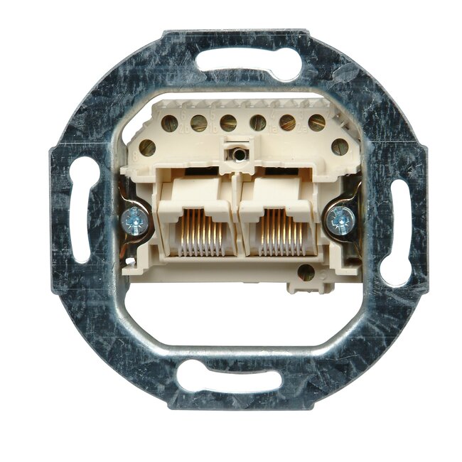 Kopp Dubbele inbouw wandcontactdoos - Cat5 - UTP/UAE - Metaal - IP20 bescherming