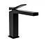REA Wastafelkraan - Laag Model - Mat Zwart - Eengreeps - Messing - 155 mm Hoogte