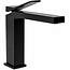 REA Wastafelkraan - Laag Model - Mat Zwart - Eengreeps - Messing - 155 mm Hoogte