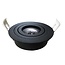 Nova Kantelbare ronde inbouwspot - mat zwart - Ø 90 mm - GU10 fitting - draaibaar tot 35°