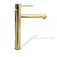 REA Hoog model wastafelkraan - glans goud - eengreeps - messing - 340 mm hoogte