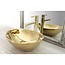 REA Hoog model wastafelkraan - glans goud - eengreeps - messing - 340 mm hoogte