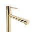 REA Hoog model wastafelkraan - glans goud - eengreeps - messing - 340 mm hoogte