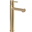 REA Hoog model wastafelkraan - mat goud - eengreeps - messing - 340 mm hoogte