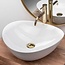 REA Ovale opzetwastafel - keramiek - glans wit - 43x47x14.5 cm - antibacterieel