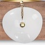 REA Ovale opzetwastafel - keramiek - glans wit - 43x47x14.5 cm - antibacterieel