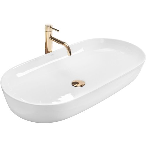 REA Cleo Opzetwastafel - Waskom - 81 x 41 x 14 cm - Glans Wit REA Cleo Opzetwastafel - Waskom - 81 x 41 x 14 cm - Glans Wit
