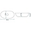 REA Ovale opzetwastafel - glans zwart - 48.5 x 34 x 14.5 cm - keramiek - antibacterieel