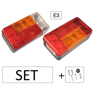 Benson Achterlichtset aanhangwagen - 5 functies - 194 x 104 mm - links/rechts