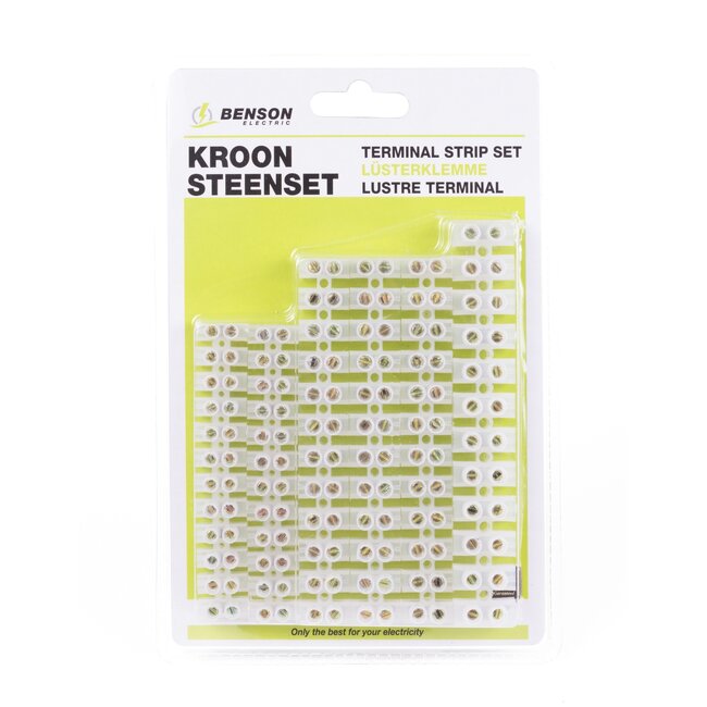 Benson Kroonsteenset - 72 stuks - 3 maten - Duurzaam plastic - Eenvoudig in gebruik