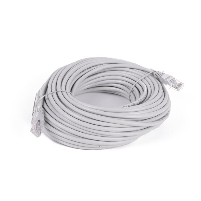 Benson 20 meter UTP CAT5E internetkabel - RJ45 - grijs - snelle en betrouwbare verbinding