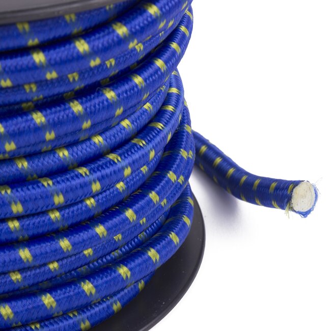 Benson Elastiek op rol - 20 meter - 8 mm - weerbestendig - blauw/geel