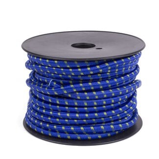 Benson Elastiek op rol - 20 meter - 8 mm - weerbestendig - blauw/geel