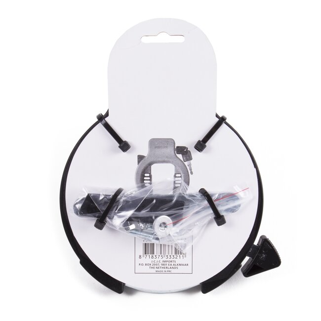 Stahlex Deluxe ringslot - 2 sleutels - zwart - stevige beveiliging - eenvoudig te bevestigen