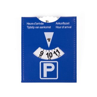 Benson Blauwe parkeerkaart - Compact - Duurzaam PU - Europees goedgekeurd - 12 x 10 cm
