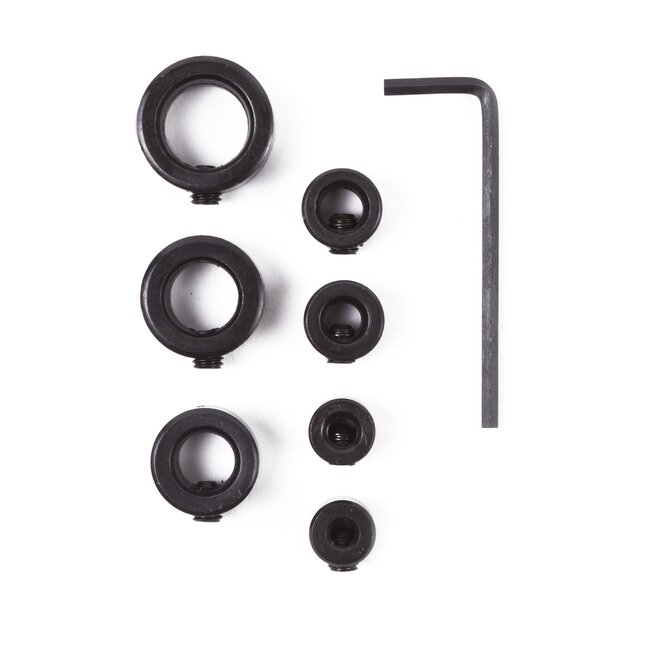 Benson Diepteaanslag ringen - traploos instelbaar - set van 8 - inclusief inbussleutel