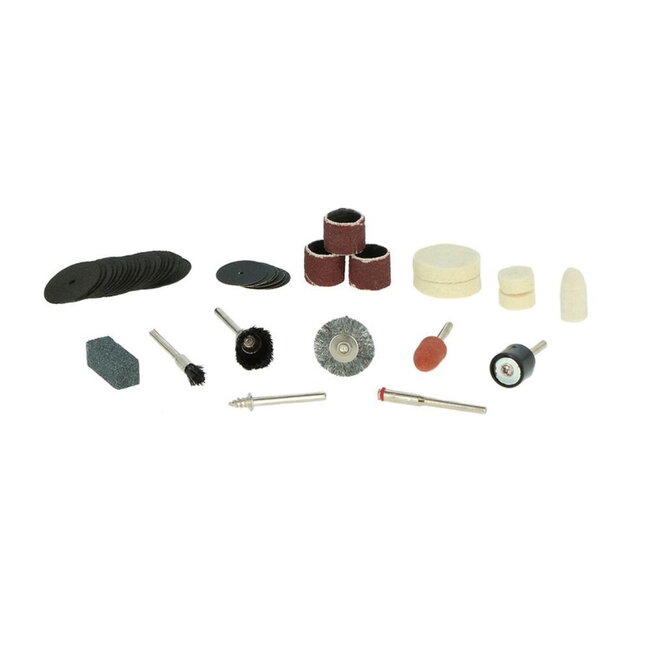 Hofftech 59-delige multitoolset - polijsten en slijpen - precisiewerk - kunststof box