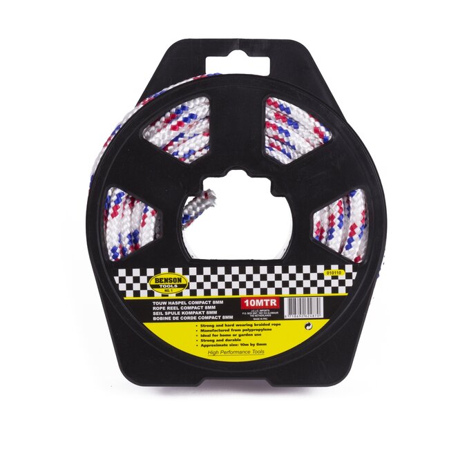 Benson Nylon koord - 8 mm x 10 meter - UV- en weerbestendig - op haspel