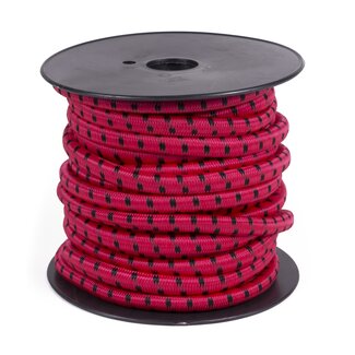 Benson Elastiek op rol - weerbestendig - multifunctioneel - 15m - Ø 10mm - rood met blauwe strepen Benson Elastiek op rol - weerbestendig - multifunctioneel - 15m - Ø 10mm - rood met blauwe strepen