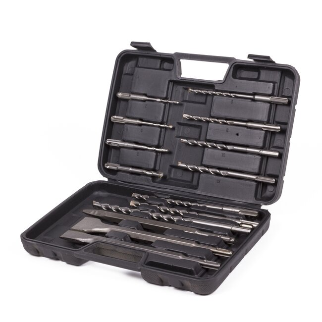 Hofftech Complete SDS+ boor- en beitelset - 14-delig - voor beton en metselwerk