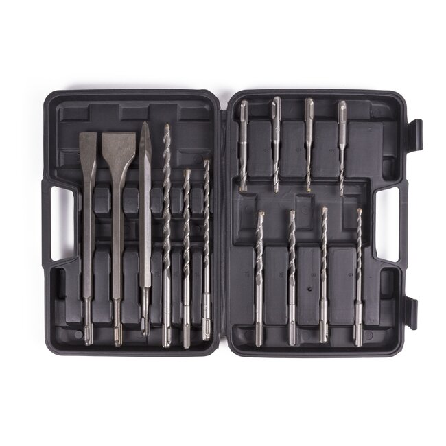 Hofftech Complete SDS+ boor- en beitelset - 14-delig - voor beton en metselwerk