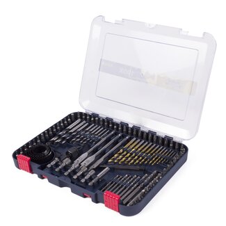 Benson 100-delige boor- en bitset - veelzijdige accessoires - inclusief dopsleutels en gatenzagen Benson 100-delige boor- en bitset - veelzijdige accessoires - inclusief dopsleutels en gatenzagen