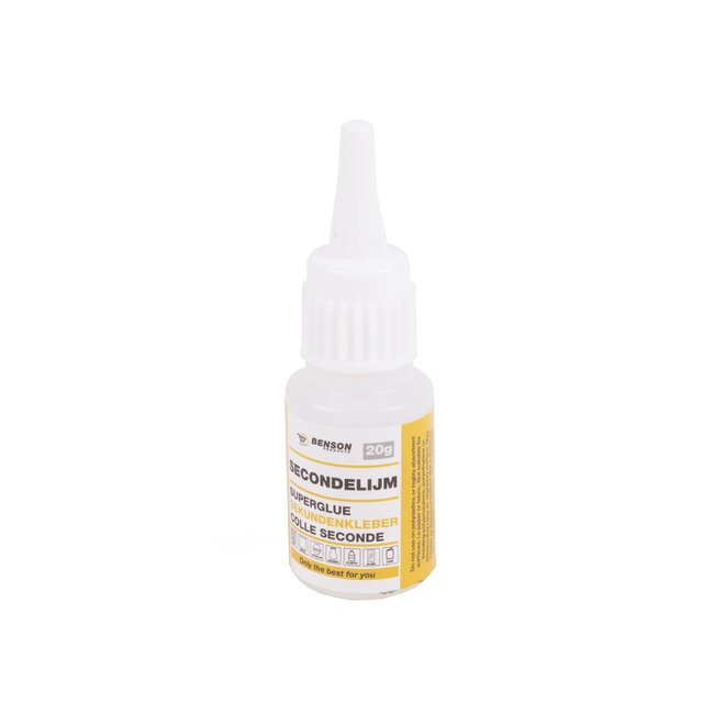 Benson Secondelijm - Snelle hechting - 20 gram - Cyanoacrylaat - Flacon