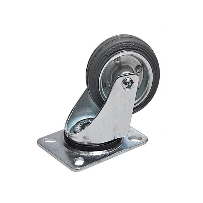 Benson Zwenkwielen - Massief rubber - Ø 100 mm - 70 kg draagkracht - Set van 4