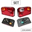Benson Caravan achterlicht set - rood-wit - met kabel - 220 x 140 cm - eenvoudig te installeren