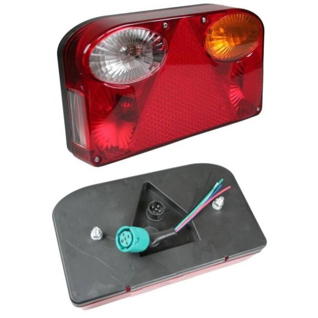 Benson Caravan achterlicht set - rood-wit - met kabel - 220 x 140 cm - eenvoudig te installeren