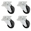 Benson Zwenkwielen - Ø 40 mm - Zwart - Max. belasting 25 kg - Set van 4