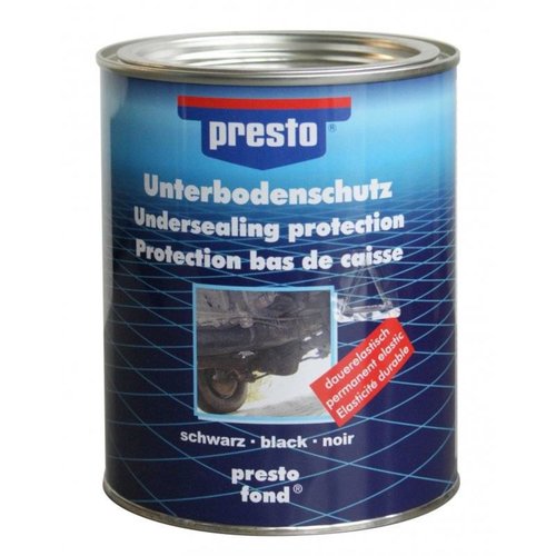 Presto Bitumencoating Zwart - in Blik - 1.3 kilo Presto Bitumencoating Zwart - in Blik - 1.3 kilo