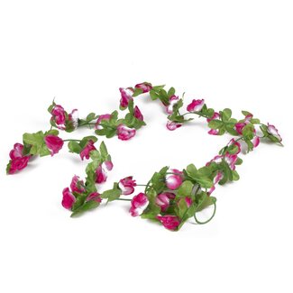 Benson Fiets bloemenslinger - vrolijke decoratie - 165 cm - roze