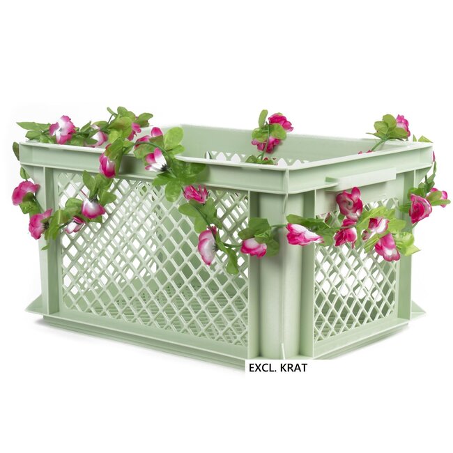 Benson Fiets bloemenslinger - vrolijke decoratie - 165 cm - roze