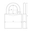 Tri-Circle Hangslot Set - met Cijfercode - Codeslot - 20 mm - 10 stuks