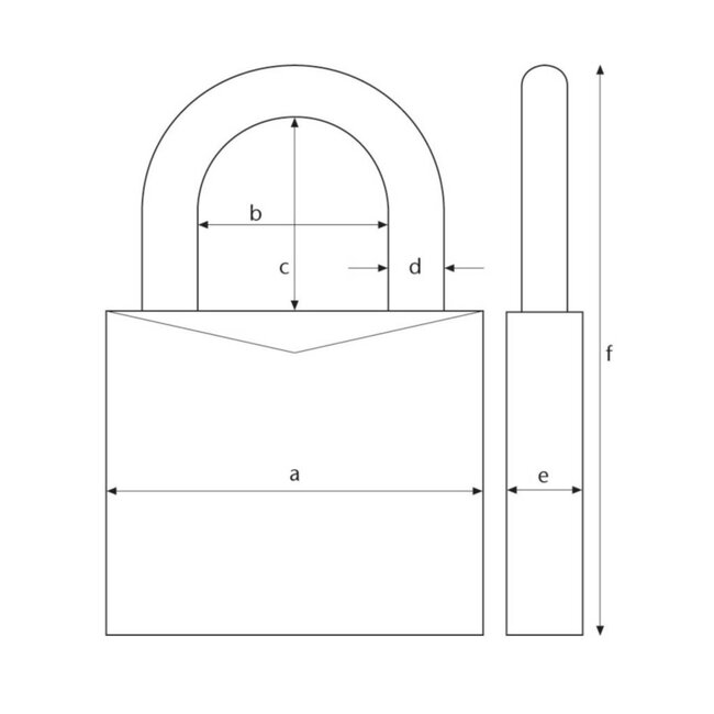 Tri-Circle Compact hangslot met cijfercode - messing - 30 mm - stalen beugel