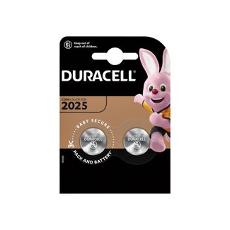 Duracell Knoopcelbatterij - CR2025 - Lithium - 2 stuks - Zilver