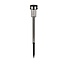 Benson Solar tuinlamp - RVS - Automatisch - 36 cm - Zilver/Zwart