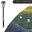 Benson Solar tuinlamp - RVS - Automatisch - 36 cm - Zilver/Zwart