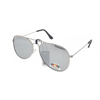 Benson Piloten zonnebril - Gepolariseerd - Gouden frame - Grijze glazen - 58 mm