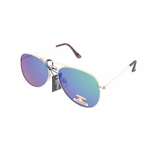 Benson Gouden Piloten Zonnebril - Polarized - Gepolariseerd - Groen/Blauwe Glazen Benson Gouden Piloten Zonnebril - Polarized - Gepolariseerd - Groen/Blauwe Glazen