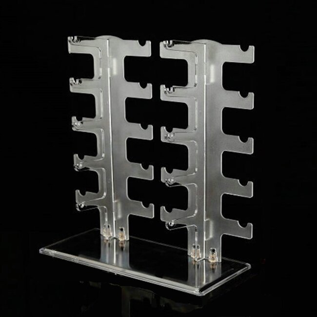 Benson Brillenstandaard - Plexiglas - Ruimte voor 10 Brillen - Transparant