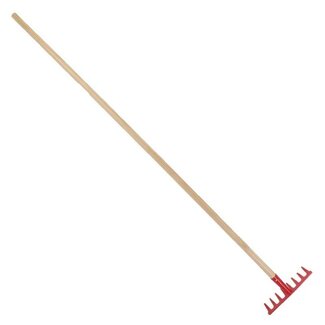 Benson Tuinhark - 8 tanden - Houten steel - 150 cm - Rood