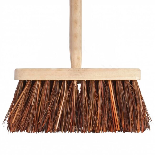 Benson Straatbezem - Natuurvezel Harde Haren - 29 cm - Houten Steel 150 cm