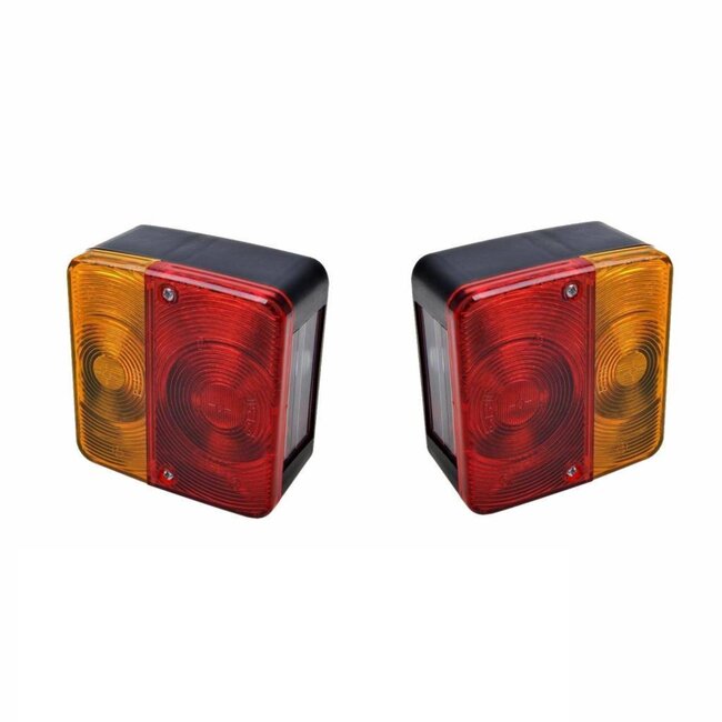 Benson Achterlicht aanhangwagen - vierkant - 98 x 104 mm - set links en rechts
