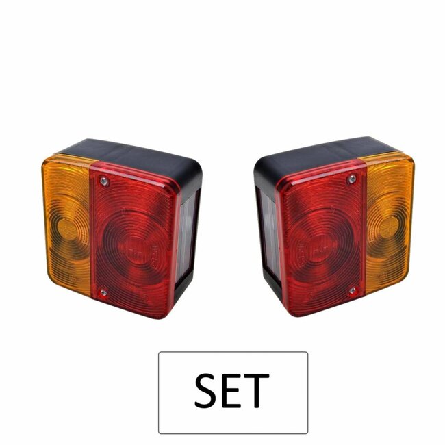 Benson Achterlicht aanhangwagen - vierkant - 98 x 104 mm - set links en rechts