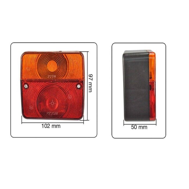 Benson Complete set aanhanger achterlichten - reflectoren - 12-delig - verhoogde veiligheid