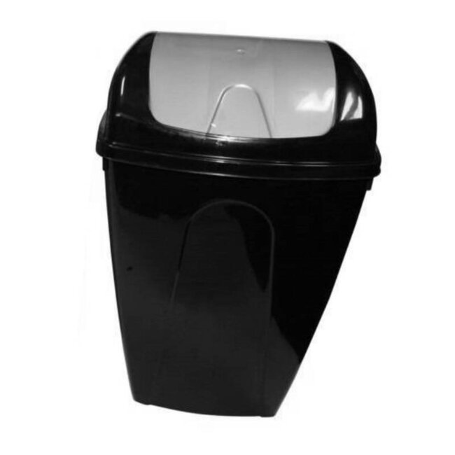 Benson Stijlvolle afvalbak met tuimeldeksel - 25 liter - zwart of zilver